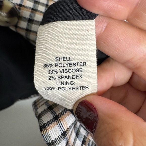 Marled womens M plaid one button long line blazer preppy academia school girl - Picture 8 of 8